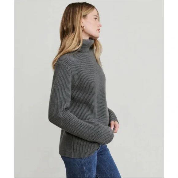 Jenni Kayne Cashmere Rib TurtleneckGreyXS